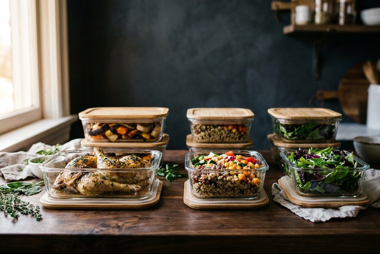 Chef-prepared weekly meals in glass containers — ChefBox Reserve Nashville